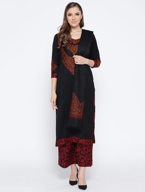 Self-design unstitched palazzo suit - 15735773 - Standard Image - 1
