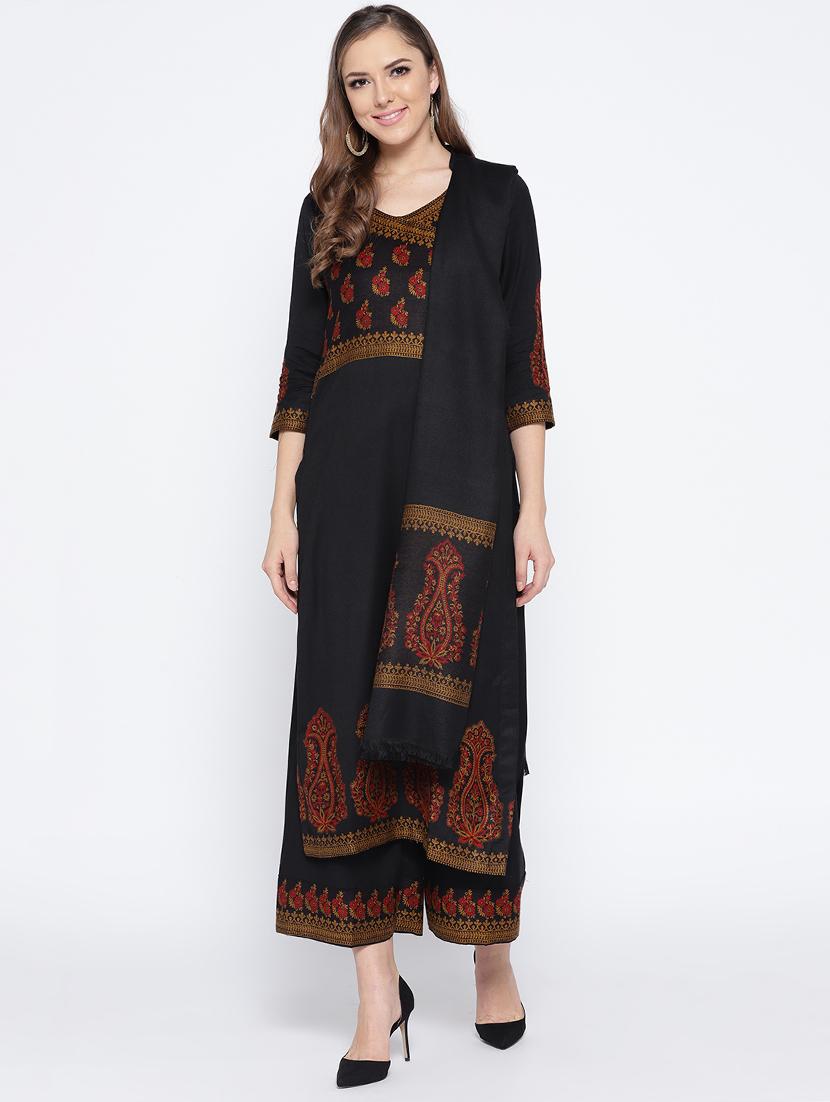 Self-design unstitched palazzo suit - 15735778 - Zoom Image - 1