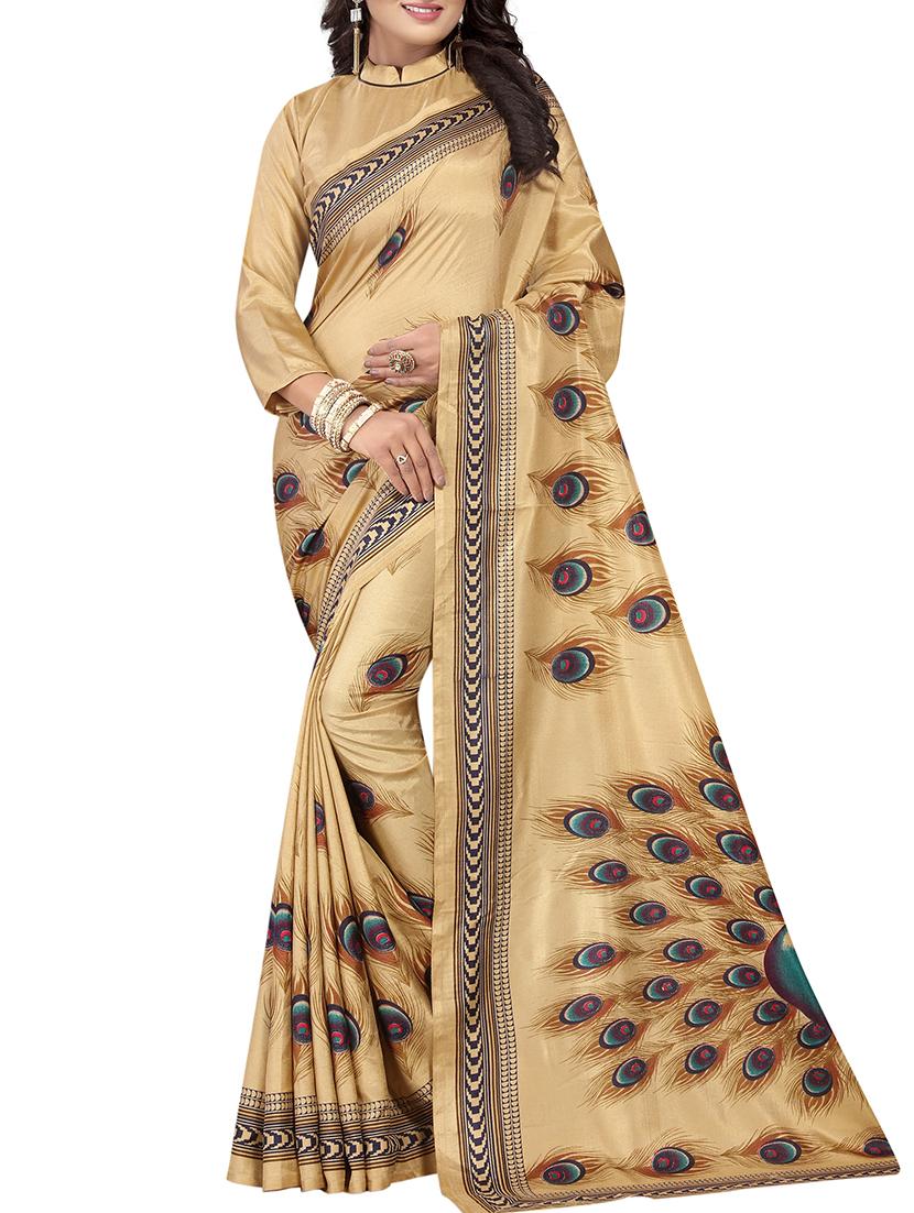 conversational printed saree with blouse - 15735832 - Zoom Image - 1