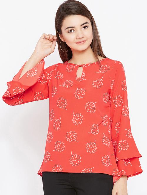 keyhole neck high low tunic - 15735876 - Standard Image - 1