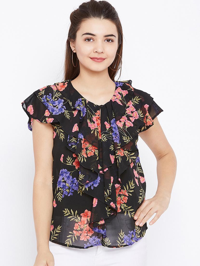 floral ruffled top - 15735885 - Zoom Image - 1