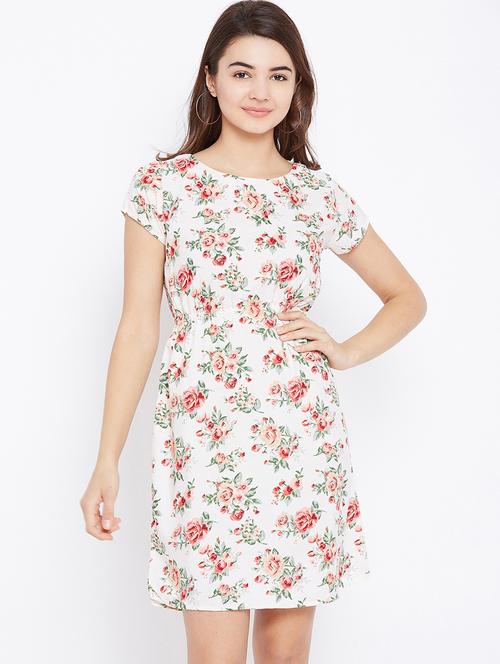 short sleeved a-line dress - 15735920 - Standard Image - 1