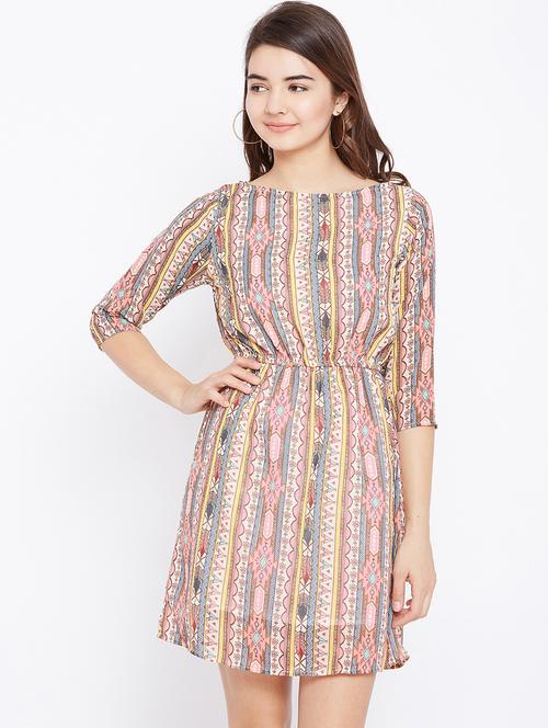 elasticated waist a-line dress - 15735923 - Standard Image - 1