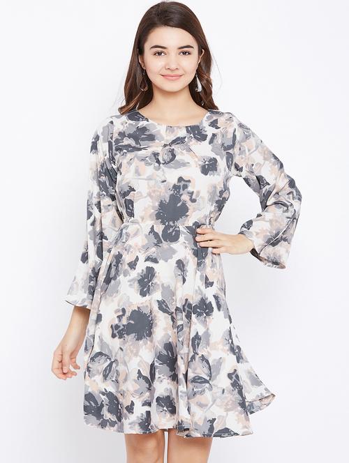 bell sleeved flared dress - 15735926 - Standard Image - 1