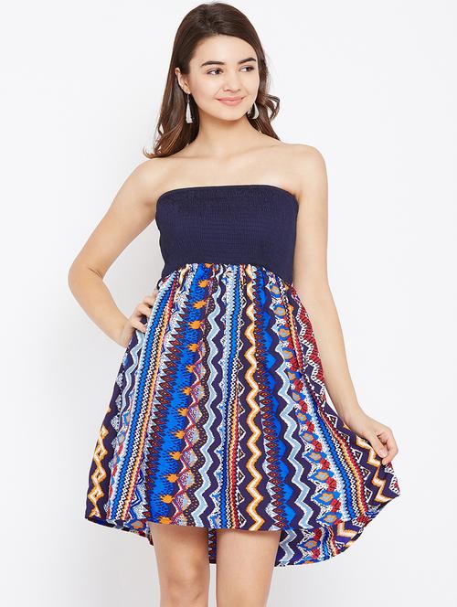 smocking detail tube dress - 15735927 - Standard Image - 1
