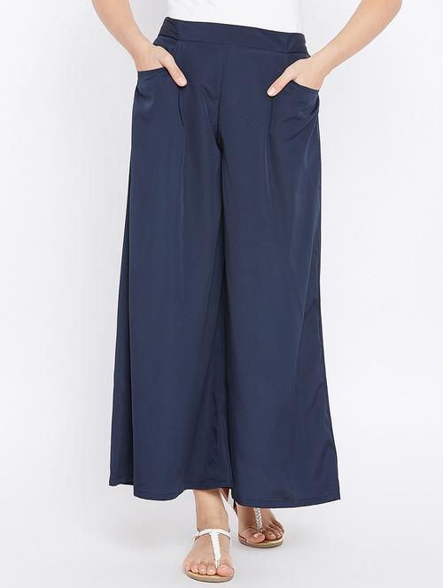 elasticated waist flared palazzo - 15735939 - Standard Image - 1