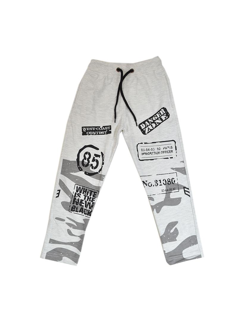 grey cotton track pant - 15736488 - Zoom Image - 1