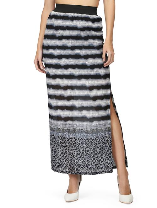 elasticated waist side slit skirt - 15736800 - Standard Image - 1