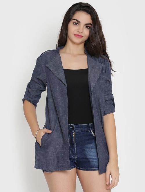 roll up sleeved back pleat shrug - 15736812 - Standard Image - 1