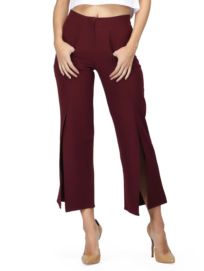 front slit wide leg trouser - 15736813 - Zoom Image - 1