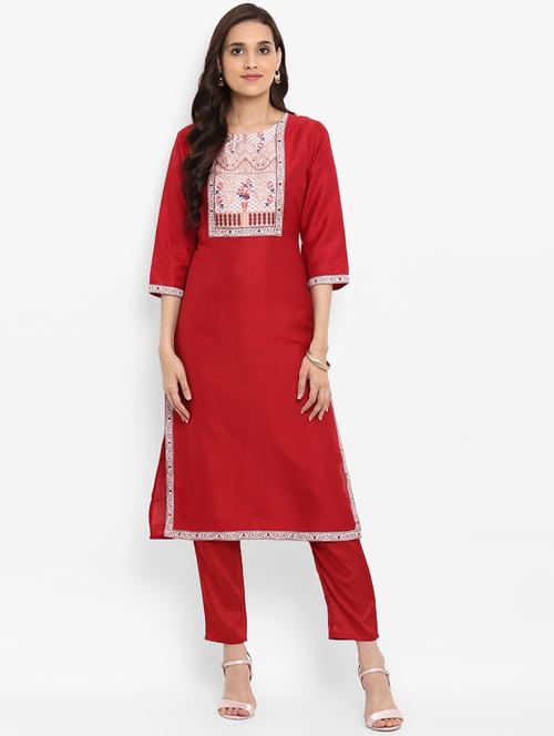 Printed straight kurta - 15737026 - Standard Image - 1