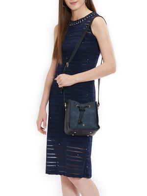 blue leatherette (pu) regular sling bag - 15737027 - Standard Image - 6