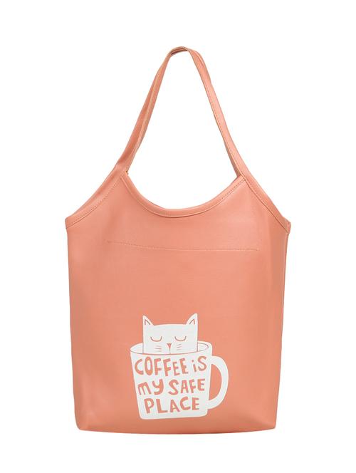 pink leatherette (pu) regular tote - 15737051 - Standard Image - 1