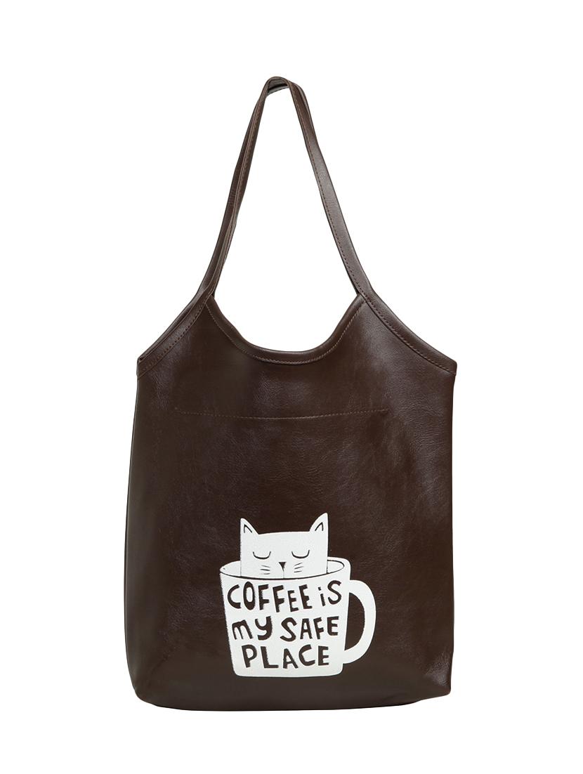 tan leatherette (pu) regular tote - 15737052 - Zoom Image - 1