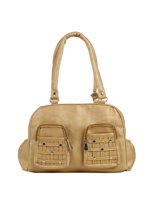 brown leatherette (pu) regular handbag - 15737056 - Standard Image - 1