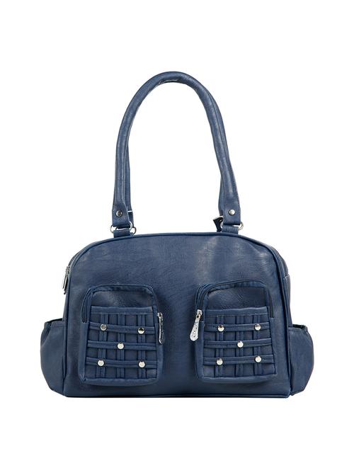 blue leatherette (pu) regular handbag - 15737057 - Standard Image - 1
