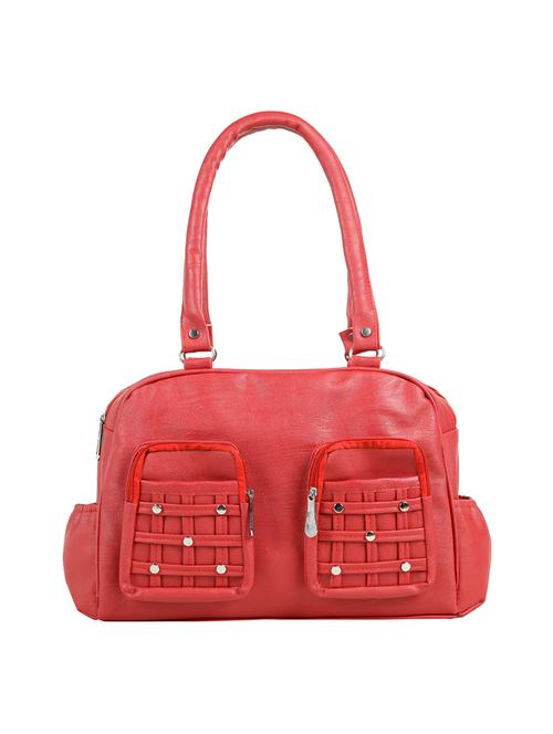 red leatherette (pu) regular handbag - 15737058 - Standard Image - 1