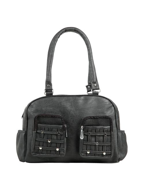 black leatherette (pu) regular handbag - 15737059 - Standard Image - 1