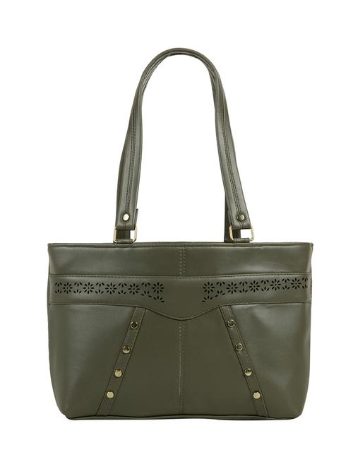 green leatherette (pu) regular handbag - 15737061 - Standard Image - 1
