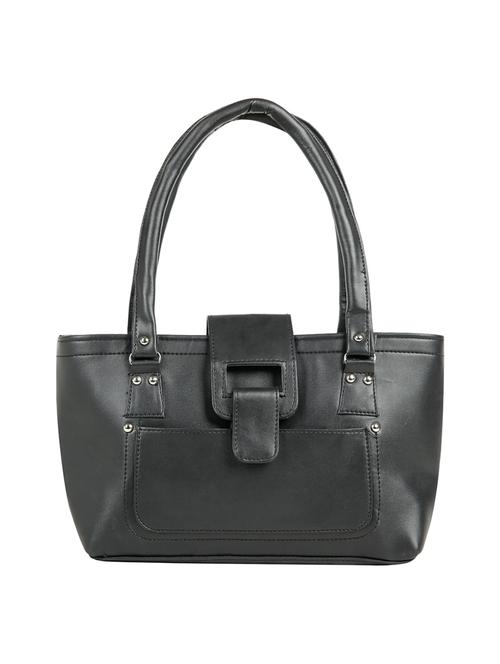 black leatherette (pu) regular handbag - 15737066 - Standard Image - 1