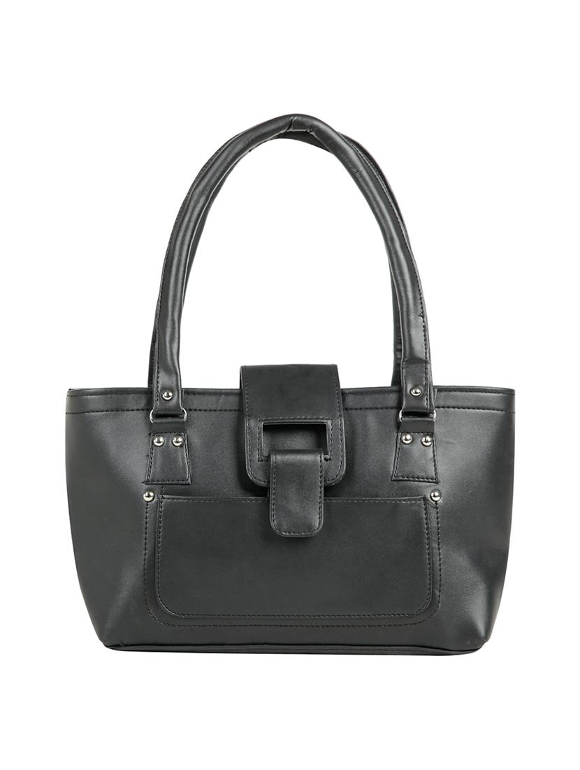 black leatherette (pu) regular handbag - 15737066 - Zoom Image - 1