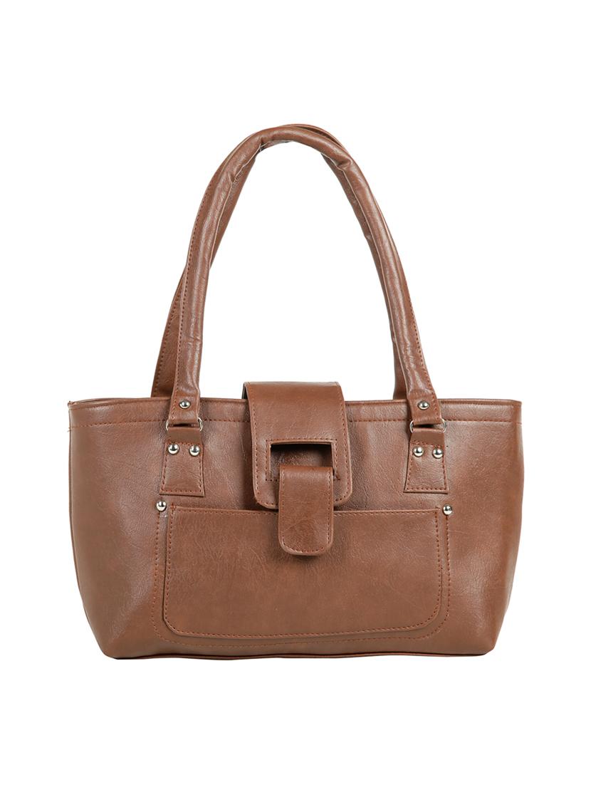 tan leatherette (pu) regular handbag - 15737067 - Zoom Image - 1