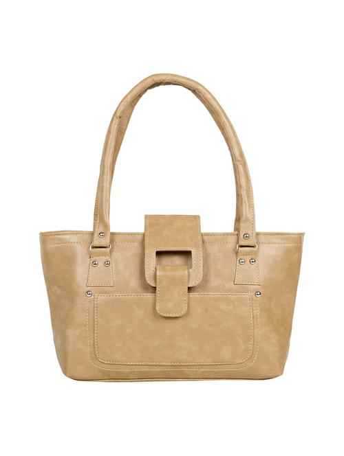 beige leatherette (pu) regular handbag - 15737068 - Standard Image - 1