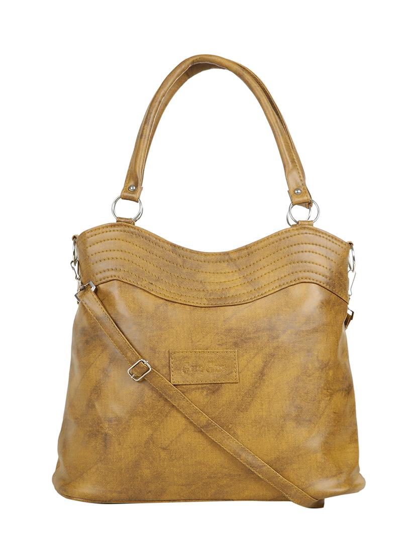 brown leatherette (pu) regular handbag - 15737069 - Zoom Image - 1