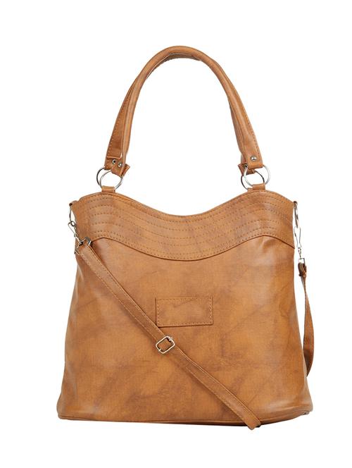 tan leatherette (pu) regular handbag - 15737070 - Standard Image - 1