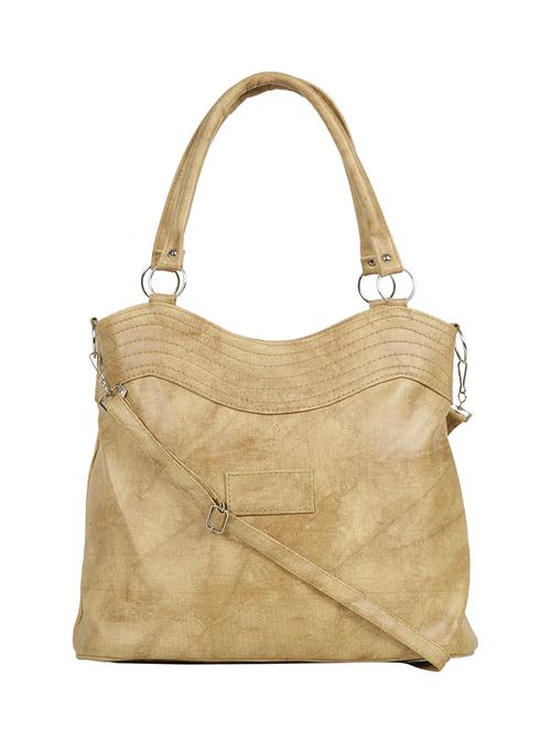 beige leatherette (pu) regular handbag - 15737071 - Standard Image - 1