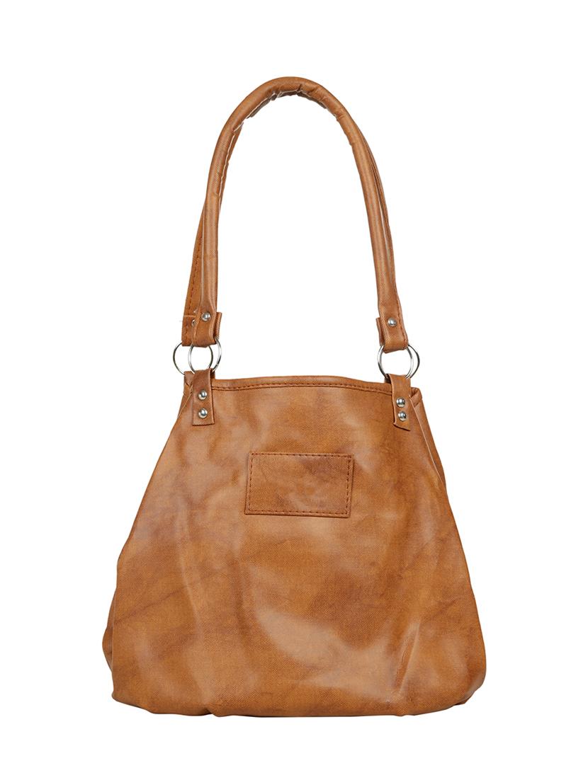 tan leatherette (pu) regular handbag - 15737076 - Zoom Image - 1