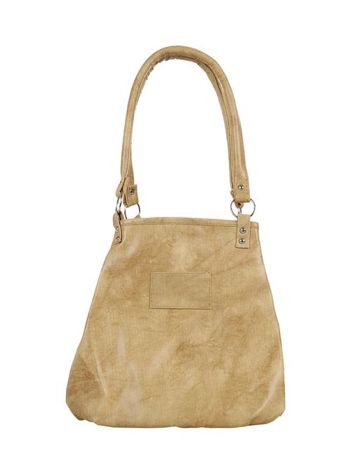 beige leatherette (pu) regular handbag - 15737078 - Standard Image - 1