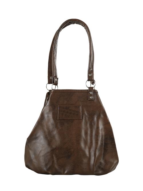 brown leatherette (pu) regular handbag - 15737081 - Standard Image - 1