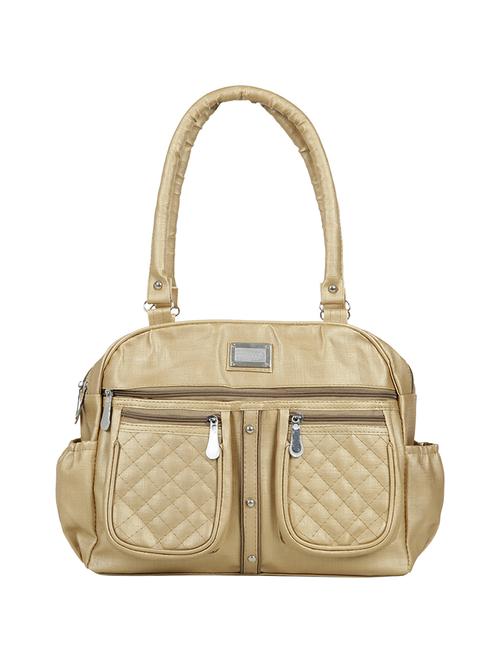 gold leatherette (pu) regular handbag - 15737083 - Standard Image - 1