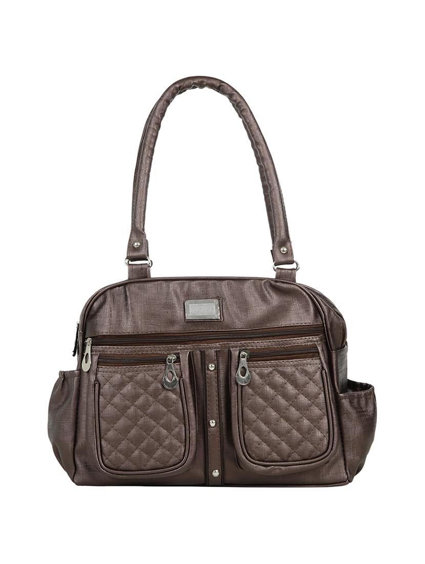 brown leatherette (pu) regular handbag - 15737085 - Zoom Image - 1