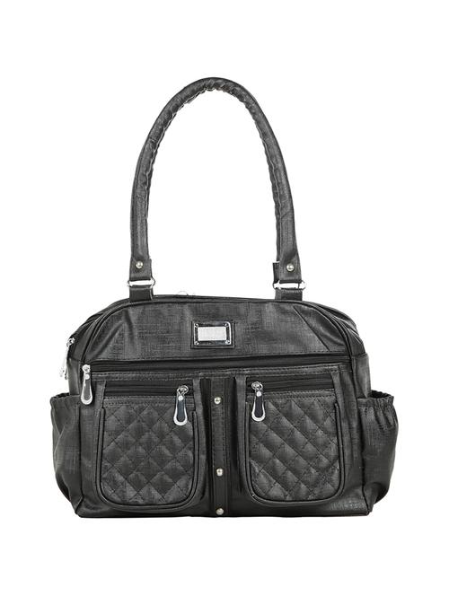 black leatherette (pu) regular handbag - 15737086 - Standard Image - 1