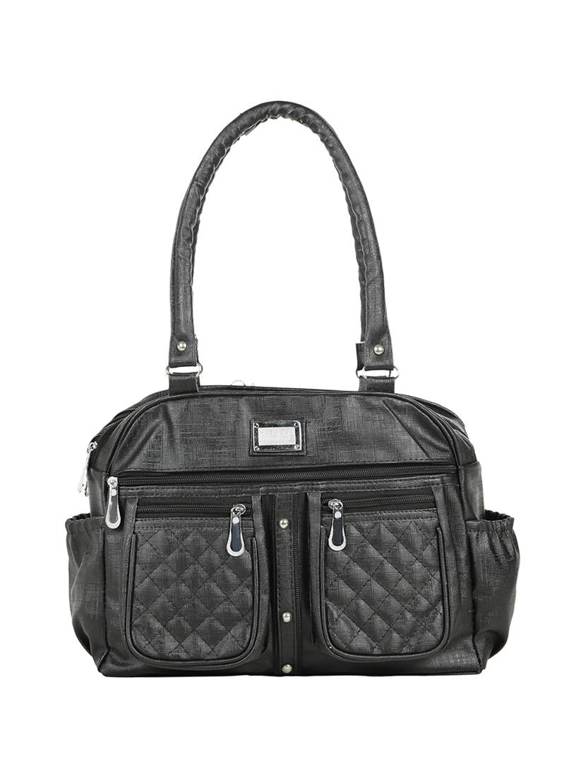 black leatherette (pu) regular handbag - 15737086 - Zoom Image - 1