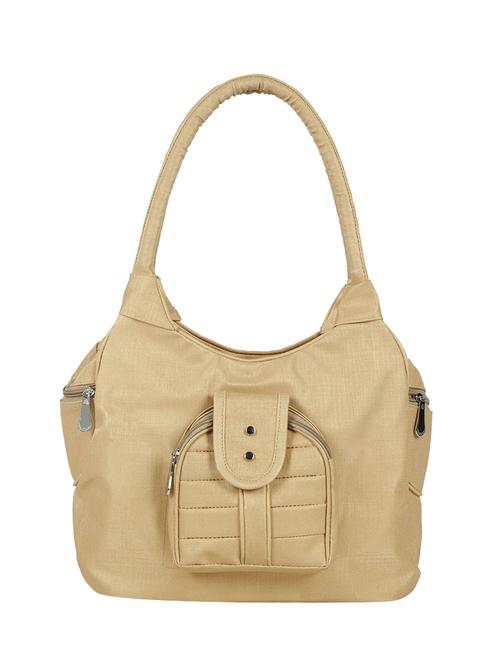 beige leatherette (pu) regular handbag - 15737087 - Standard Image - 1