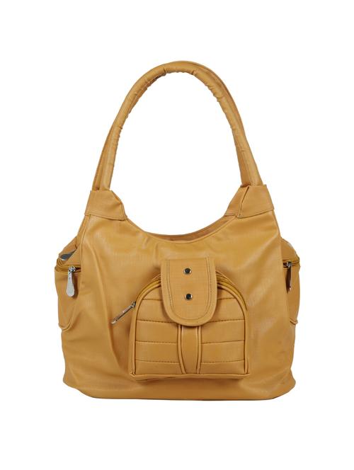 tan leatherette (pu) regular handbag - 15737090 - Standard Image - 1