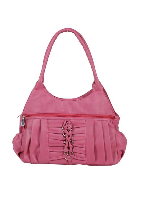 pink leatherette (pu) regular handbag - 15737092 - Standard Image - 1