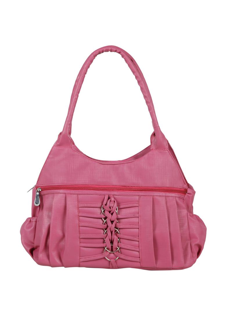 pink leatherette (pu) regular handbag - 15737092 - Zoom Image - 1