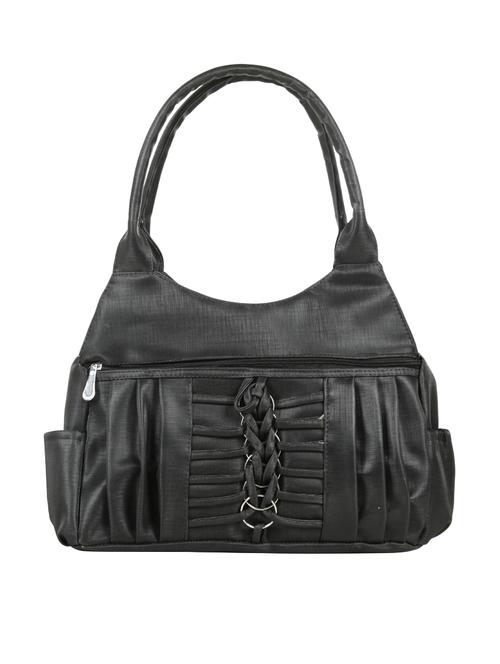 black leatherette (pu) regular handbag - 15737096 - Standard Image - 1