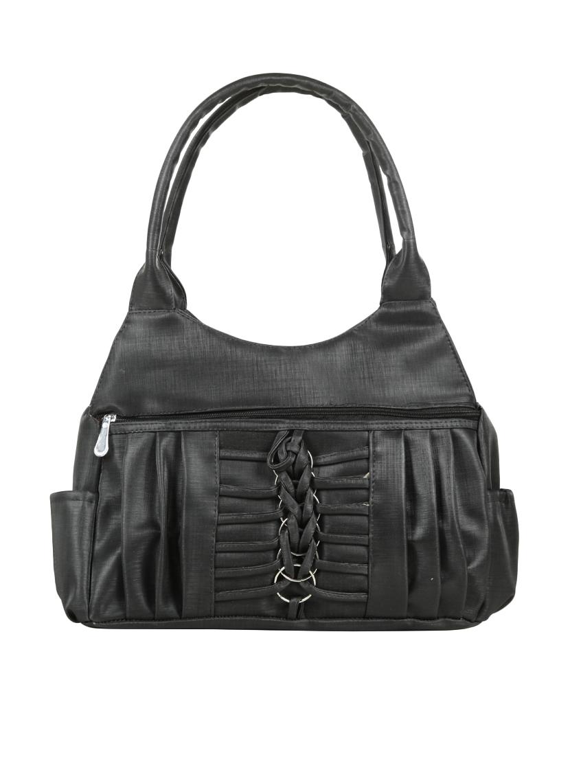 black leatherette (pu) regular handbag - 15737096 - Zoom Image - 1