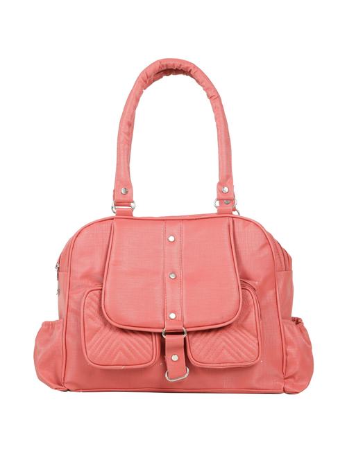 pink leatherette (pu) regular handbag - 15737097 - Standard Image - 1