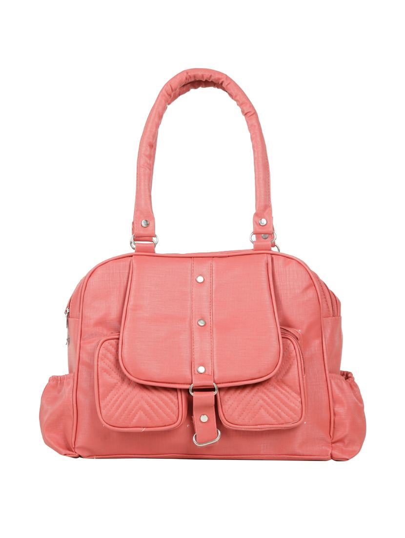 pink leatherette (pu) regular handbag - 15737097 - Zoom Image - 1