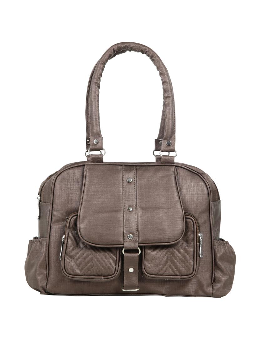 brown leatherette (pu) regular handbag - 15737099 - Zoom Image - 1