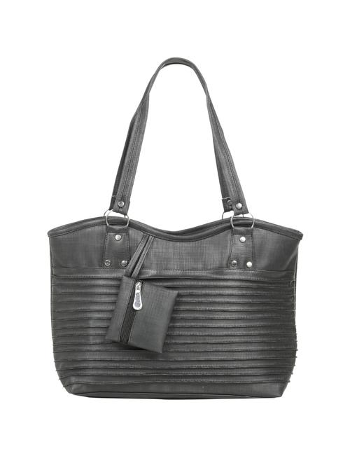 black leatherette (pu) regular handbag - 15737104 - Standard Image - 1