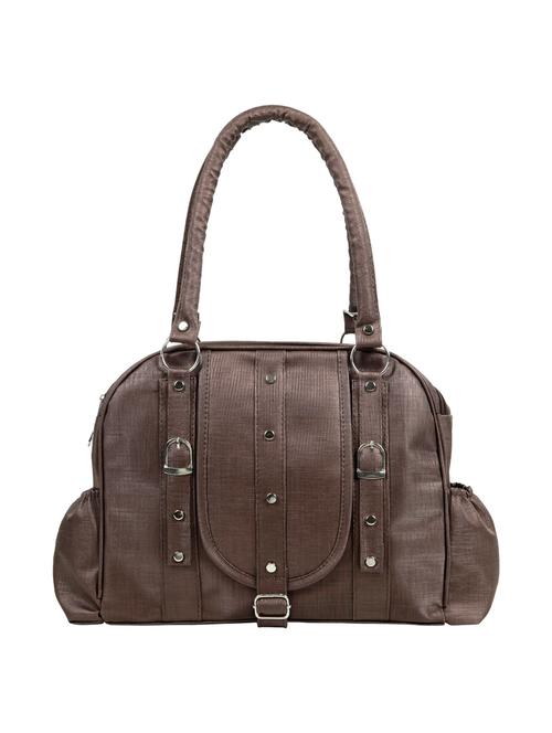 brown leatherette (pu) regular handbag - 15737105 - Standard Image - 1