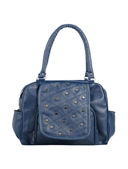 blue leatherette (pu) regular handbag - 15737107 - Standard Image - 1