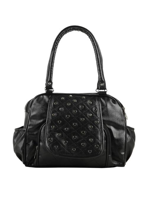 black leatherette (pu) regular handbag - 15737108 - Standard Image - 1